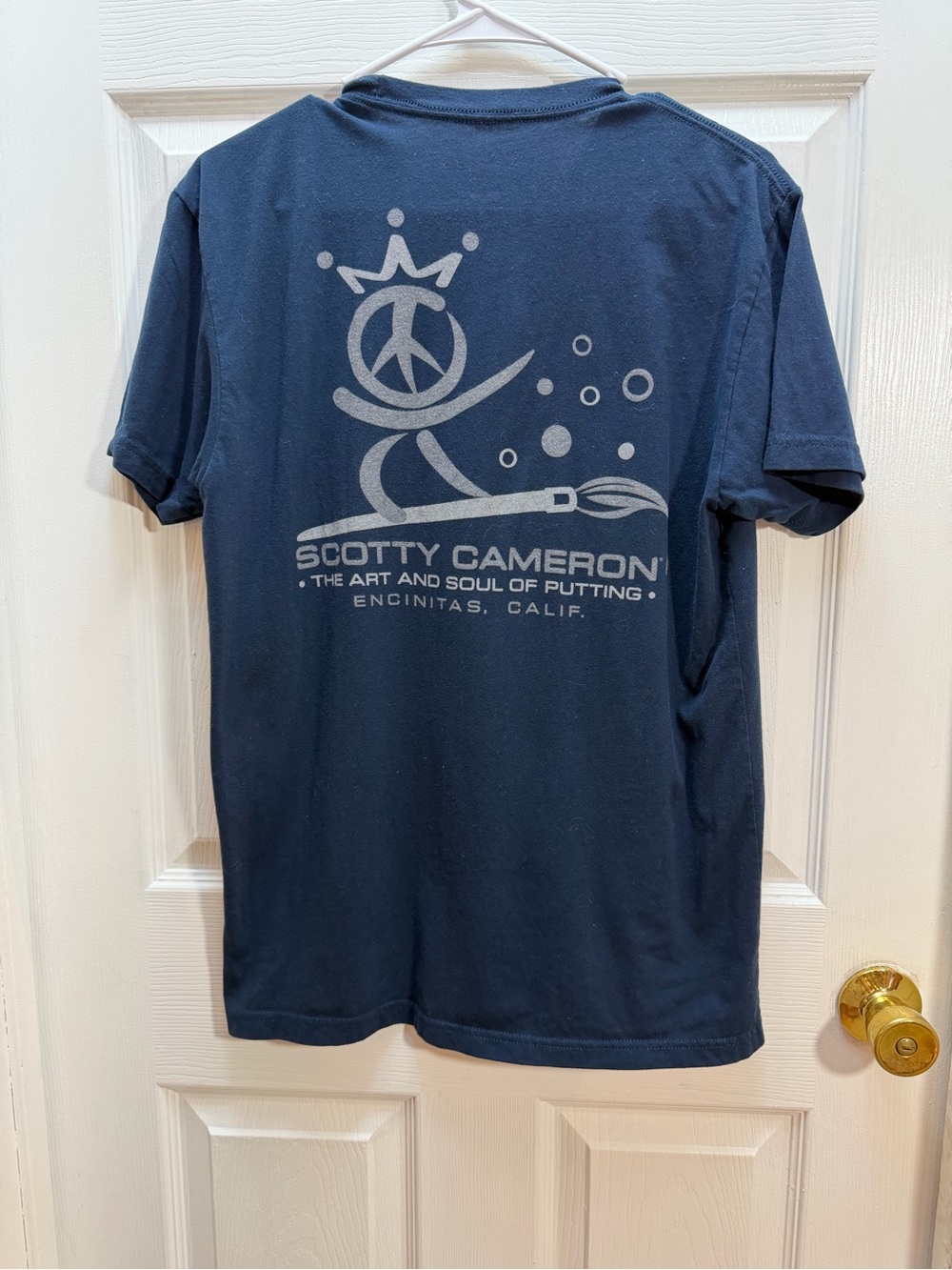 Scotty Cameron Navy T-Shirt with Silver Logo Print